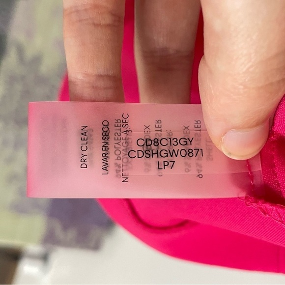 Calvin Klein ruffle v-neck sheath dress mini business career pink women’s 4 - Picture 8 of 10